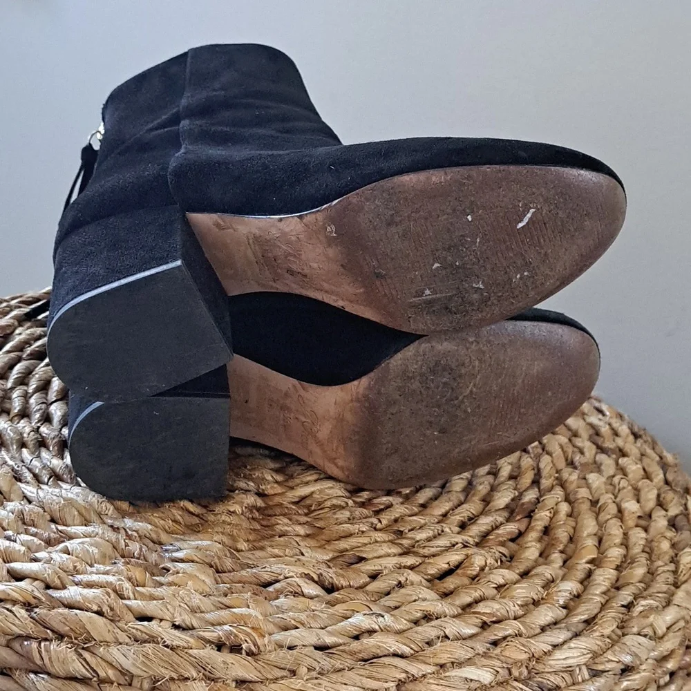 J.Crew Womens Sadie Ankle Boots Black Suede 2.5